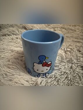 Hello Kitty Blue Ceramic Mug - Cute Character Home Accent
